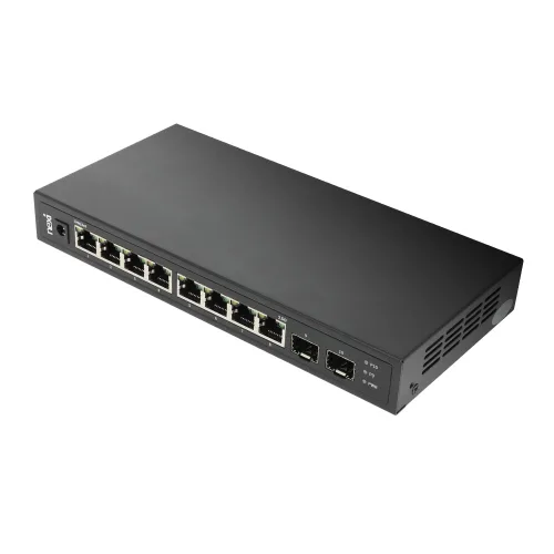 넥시 10포트 스위칭허브 초고속 2.5G 8포트 + 10G 광 2포트 SFP 스위치 인터넷 분배기 메탈 10기가, 1개, NX-S25G1210F