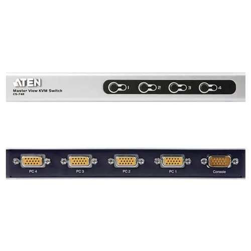 ATEN CS74E 4포트 PS/2 KVM 스위치 케이블 각2개 포함