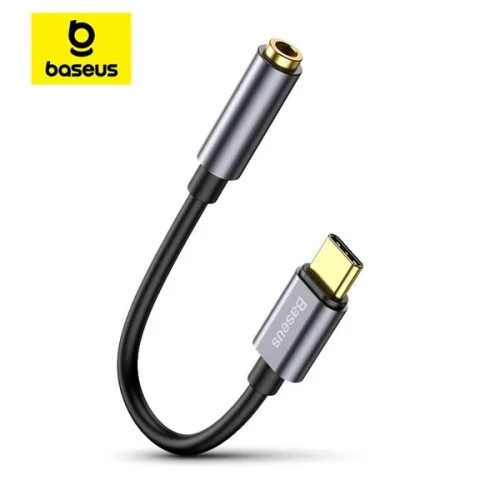 Baseus Type C  3.5mm 이어폰 잭 Huawei P40 P30 Pro Xiaomi 10 9 Type C 헤드폰 오디오 어댑터 용 AUX USB 케이블 어댑터
