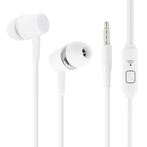데이웍스 소리팝 AUX 3.5mm 유선 커널형 이어폰 노트북 컴퓨터 전화 줄이어폰 인이어, 화이트, WE100A