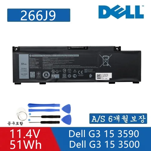 266J9 0M4GWP M4GWP 0PN1VN PN1VN 266J9 P89F001 P89F Dell G3 15 3590 델노트북배터리, 266J9, 1개