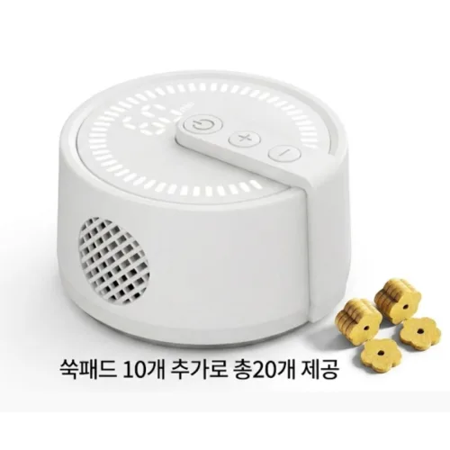 부모님선물 전자 무연 가정용 뜸 허리 자궁 경부뜸 훈증 지능형 따뜻한 쑥뜸기+쑥패드 10개 증전, 1개