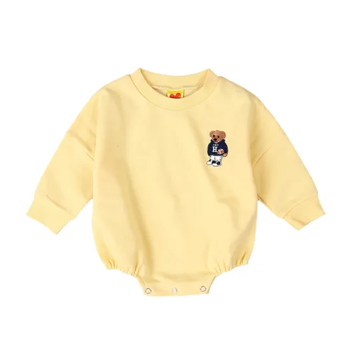 하트베이비 데일리룩 유아용 곰돌이 자수 수트