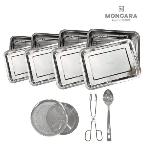 몽카라 쉐프 스텐 트레이 종합세트 16P, 사각트레이, 밧드, 16p 세트 구성, 1개