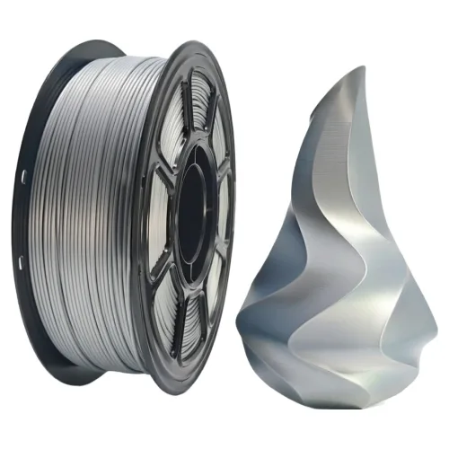 실크 광택 PLA+ 필라멘트 1.75mm 1kg 고인성 FDM 3D프린터 소재, 실버/Silver, PLA+ silk