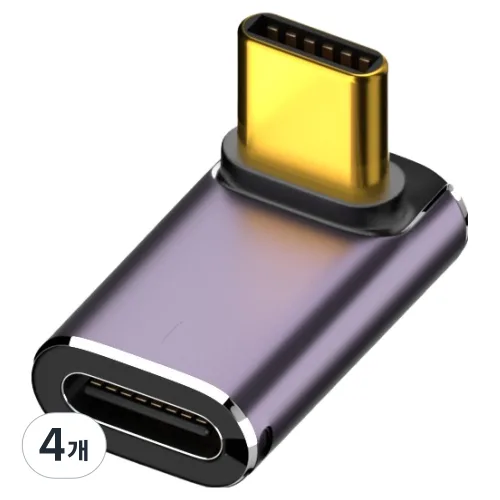 비잽 40G PD 240W C타입 USB4 젠더 BZG4C5, 20mm, Purple, 4개