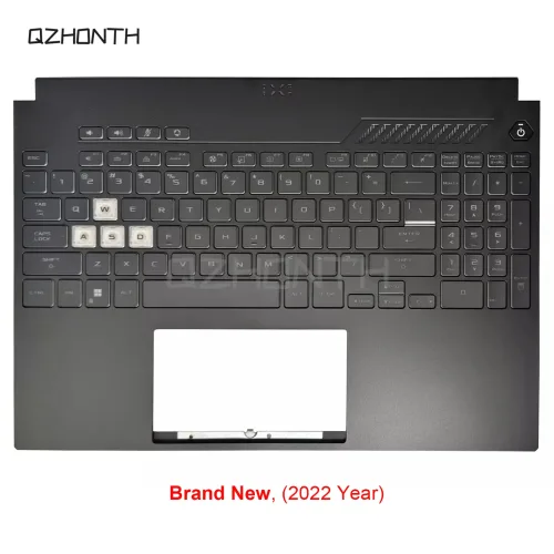 신제품 ASUS TUF 게이밍 FX507 팜레스트 상단 케이스 (미국형 RGB 백라이트 키보드 포함) (블랙) (2022년형