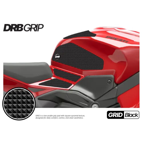 디알비그립 DUCATI 스트리트파이터 V4 25~ 그리드 블랙 DRB GRIP 니그립패드, 1개