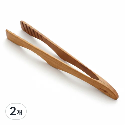 리드그린 옻칠 우드 원목 나무 집게 3type 샐러드 파스타 요리용, 2개, 01-옻칠 우드집게 소, 우드집게 소