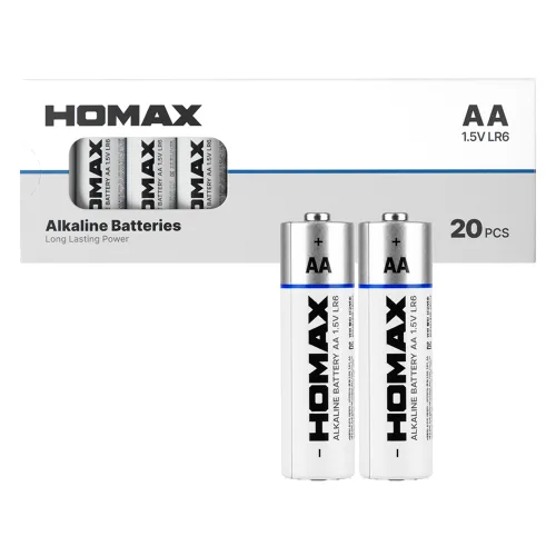 HOMAX 알카라인 LR6 AA건전지 1.5V HAB-050, 1개, 20개입