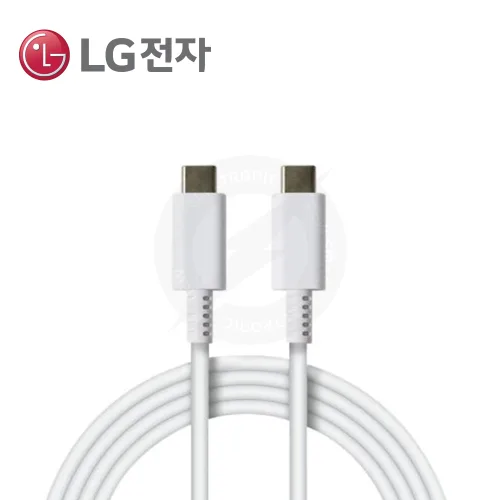 LG 그램 노트북 충전기 아답터 USB C타입 PD 100W 정품 C to C 케이블 (5A, 100W / 2m) EAD65830121 화이트