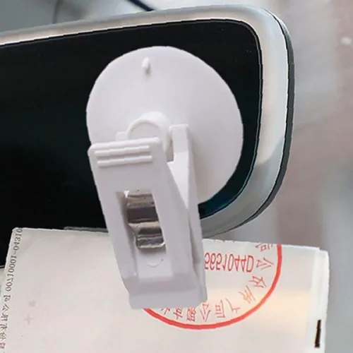 차량 내부 영수증 정리 흡착식 클립형 걸이 수건 건조 보관 거치대 접착 후크