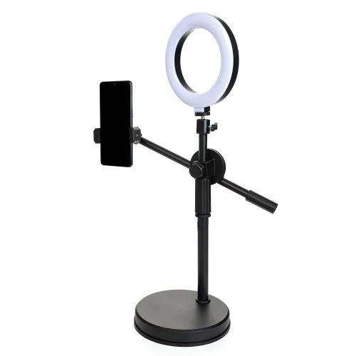 바라보고 스톡홀름 수직 촬영 거치대 + 링라이트16CM, 단일색상, 1개