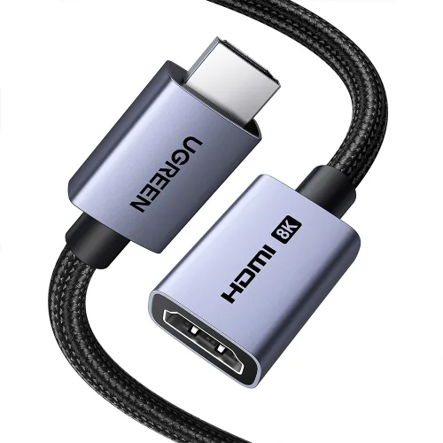 유그린 8K 60Hz 프리미엄 HDMI V2.1 M to F 연장케이블, 2m, 1개