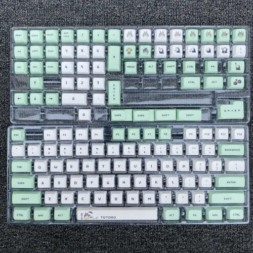 KYOMOT 135 키/세트 TOTORO 테마 키캡 PBT Dye DIY 맞춤형 XDA 프로필 키캡은 Cherry MX IKBC 스위치 기계 키보드에 적용