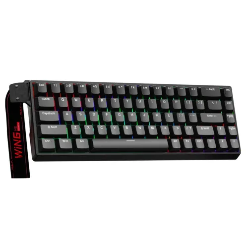 AULA WIN 68HE 시리즈 마그네틱 축 게이밍 키보드 유선, RGB Wired, WIN68HE black, 라이트닝 자석축