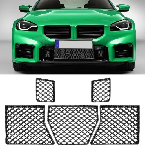 Jaronx BMW M2 전면 범퍼 하부 그릴 메시 가드 2023 2024 2025 5 PCS 센터 교체 G87 액세서리탄소 섬유 패턴 호환