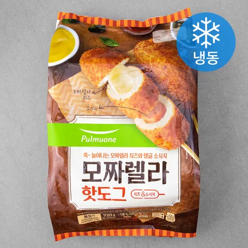 풀무원 모짜렐라 핫도그 (냉동), 80g, 9개입, 1개
