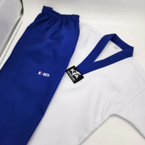 KOREA 깃도복 청,적,검정 반반도복