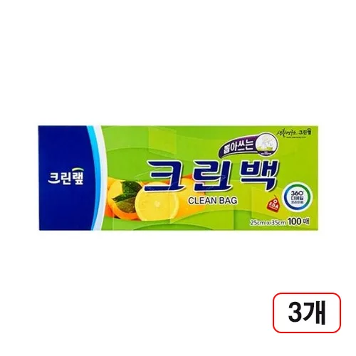 크린백 중(25x35cm/100매) 3개입, 3개
