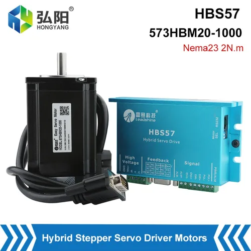 Leadshine 하이브리드 서보 모터 드라이버, 인코더 포함, 3 상 폐쇄 루프 모터, HBS57 + 573HBM20-1000, HBS507 Nema23