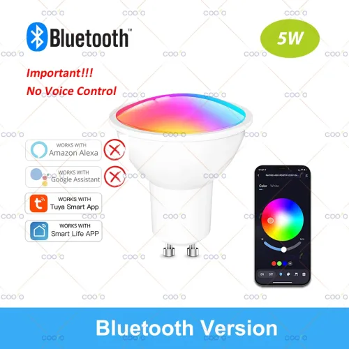 Tuya E27 GU10 E14 전구 Zigbee/WiFi/블루투스 디밍  LED 조명 램프 RGBCW Amazon Alexa Google Assistant