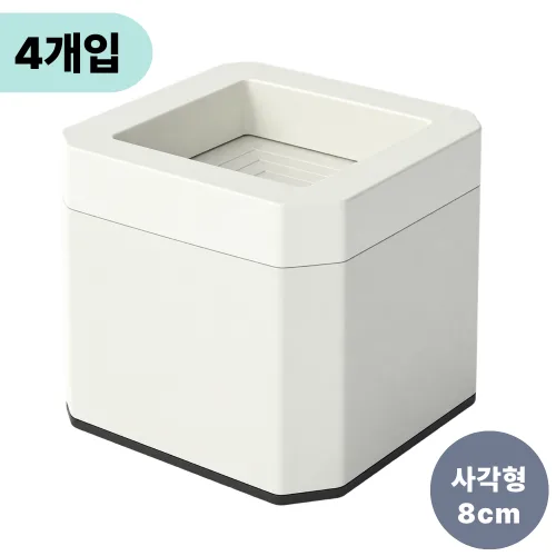 디케아온 무적튼튼 가구 높이 조절 받침 사각형 높이10센치, 4개 세트, 1개, 아이보리