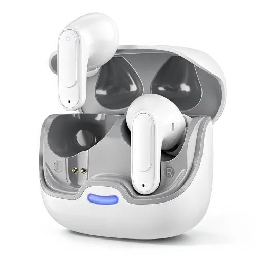 무선 블루투스 이어폰 커널형 블루투스 5.4 Hi-Fi 고음질 저지연, 화이트, LX-96