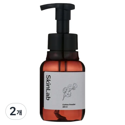 크리넥스 유한킴벌리 스킨랩 폼 핸드워시 코튼파우더, 280ml, 2개
