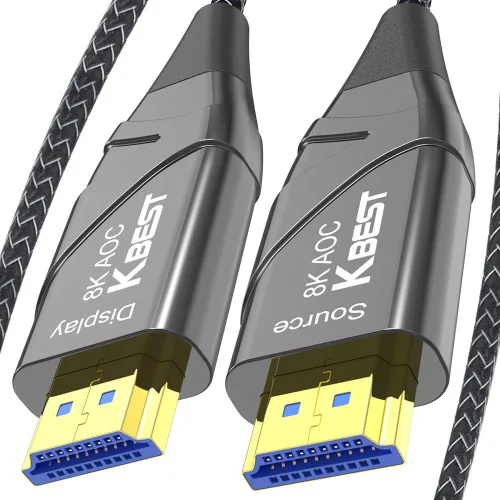 HDMI V2.1 하이브리드 광 케이블 AOC Premium 8K, 50m, 1개