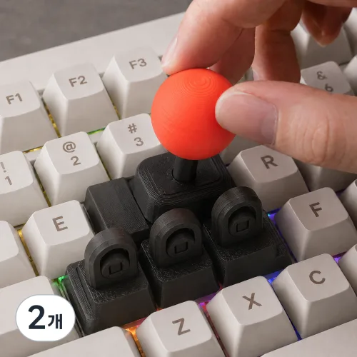키보드 조이스틱 WASD 방향키 3D 프린팅 아케이드 게임 전용, 2개, YXYG-Black