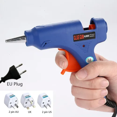20W 핫멜트 글루건 가정용 산업용 미니 휴대용 전기 열도포 도구 DIY 수공예용 7mm 글루스틱 사용