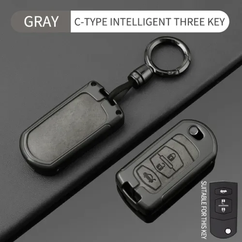 가죽 키 케이스 커버 마쓰다 데미오 2/3/5/6 CX-5 CX7 호환