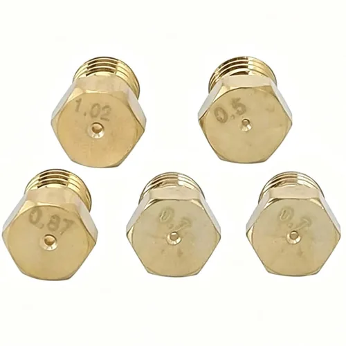 가스렌지 호환부품 5pcs LPG 가스 제트 세트 버너 호브 변환 키트 노즐 프로판 인젝터 레인지 오리피스 교체 부품, 5개, 황동색