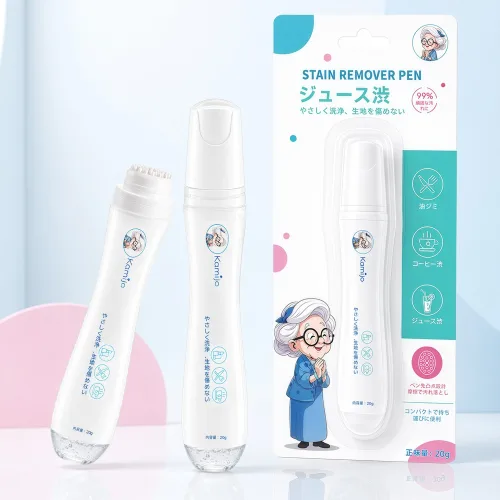 할머니 스타일 얼룩 제거 펜 휴대용 제거제 외출용 옷 얼룩 클리너 간편 휴대형 커피 음료 소스 부분 얼룩 세정제, 1개, 20ml