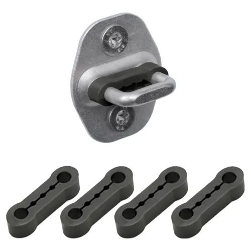 SEAMETAL 충격흡수 자동차 도어 잠금 버퍼 댐퍼 소음방지 실리콘 쿠션 4p 세트, 4개, 블랙