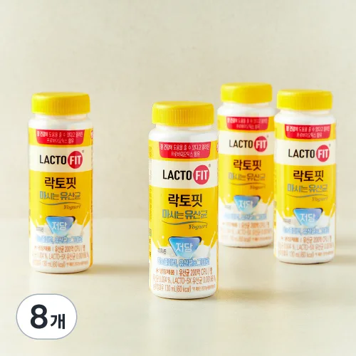 종근당건강 락토핏 마시는유산균 저당, 8개, 1개입, 130ml