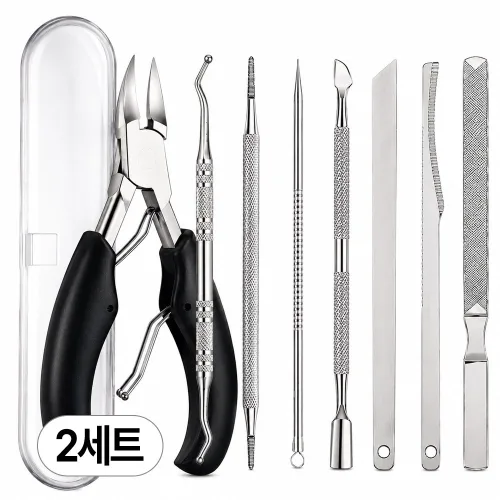 아띠꼴로 틈새관리 발톱 큐렛 손톱 정리 케어 니퍼 큐티클제거 실버8종