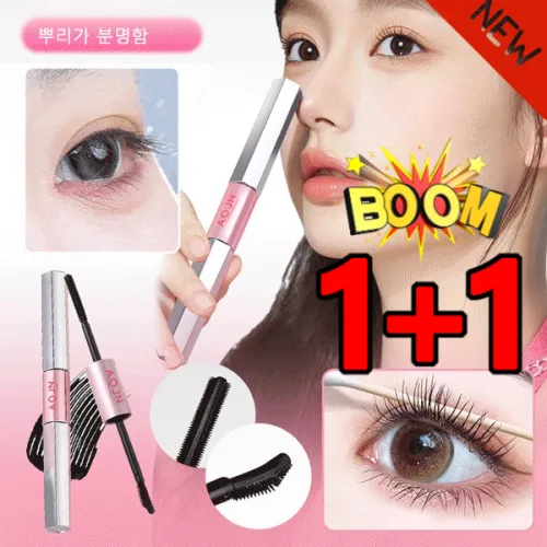 [롱래시 컬링]바벨 듀얼 헤드 마스카라 10초 롱앤컬 마스카라 워터프루프 마스카라 오래 지속/모방 섬유 추가/뭉침 방지