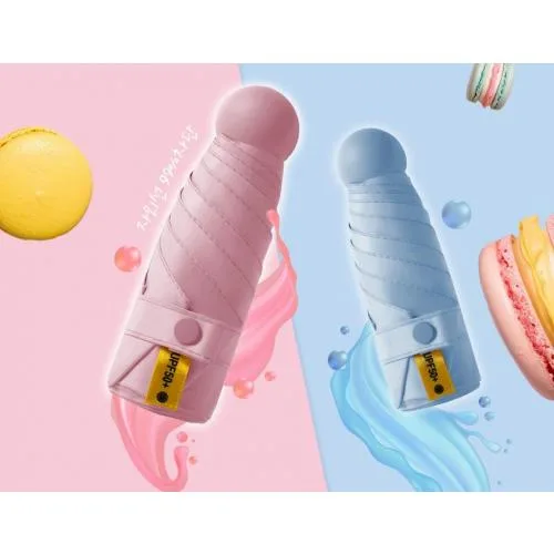마카롱 자외선차단 5단 UPF50 양우산 휴대용 우산 암막 경량