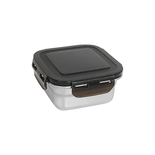 청춘식객 스텐 밀폐용기 정사각형 350ml, 1개