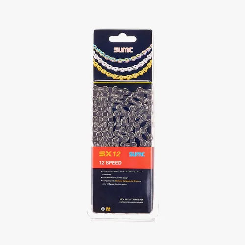 SUMC SX12 12단 로드 MTB 산악 자전거 체인(시마노, 스램 호환), 1개, 실버