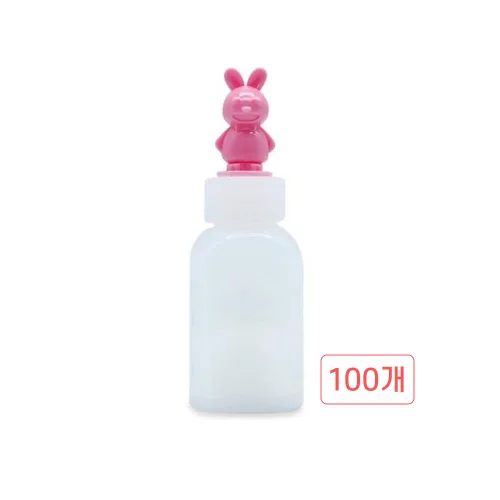 남양플라스틱 PE 분홍 토끼 뚜껑 캐릭터 물약병 RABB 20ml
