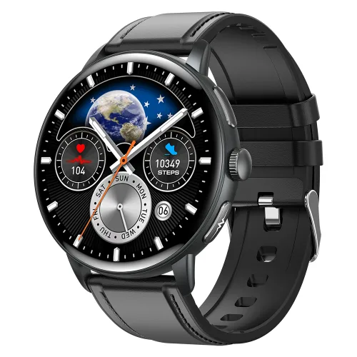 저당코치 AI 스마트워치 건강 한국어 통화 2026년 최신형 당일발송 ET4, 블루투스, 39.6mm, 4블랙가죽