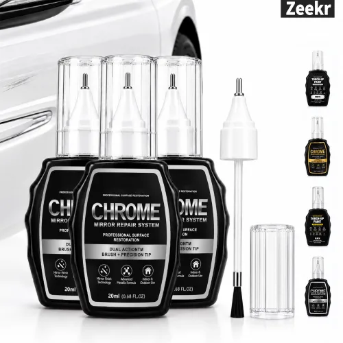 Zeekr 크롬 도금 보수펜 자동차 스크래치 보수 터치업 페인트 듀얼팁 정밀 붓펜 금속 휠 가전 가구 다용도 보수 마커