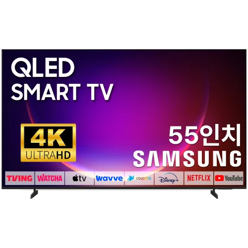 삼성전자 55인치 TV QLED 4K UHD 스마트티비 LED TV 55Q6F 미러링 유튜브 넷플릭스 25년형, 55Q6F, 방문설치, 스탠드형, 55인치