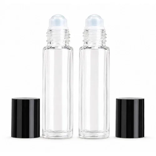 롤온 공병 10ml 2개 휴대용 향수 소분 DIY 여행용, 1세트, 투명