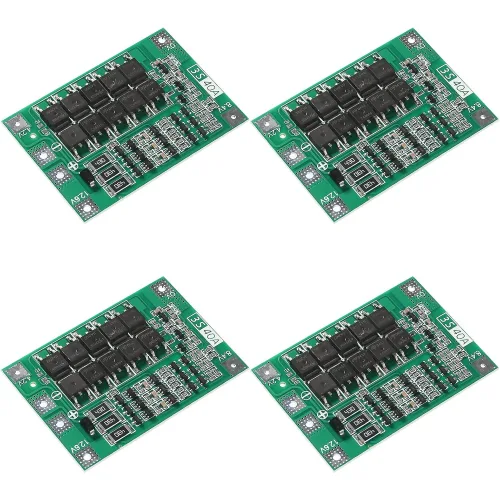 Dorhea 3S 40A BMS 보호보드 18650 리튬이온 배터리 충전 보드 11.1V 12.6V 밸런스 모듈 드릴 모터, 4개