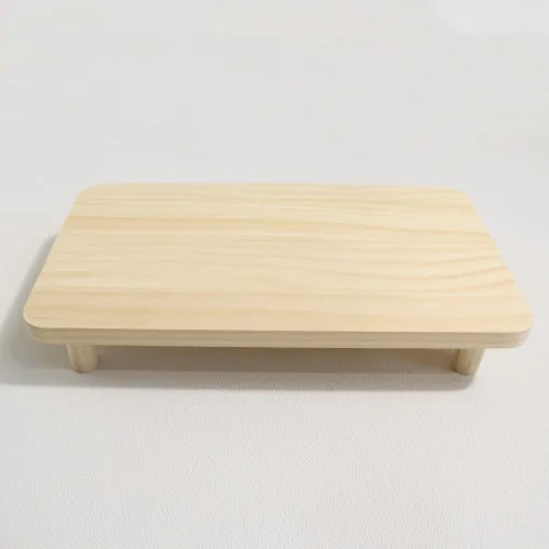 드림계곡 반려동물 전용 원목 식기 키높이 식탁 급식기 거치대, 1개, 6cm