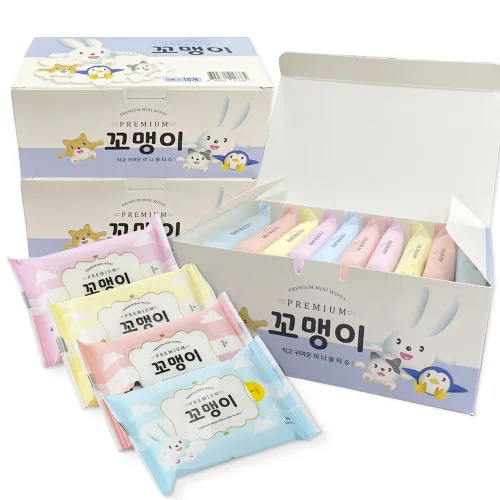 에티케어 꼬맹이 미니 물티슈 휴대형, 45g, 10매입, 30개